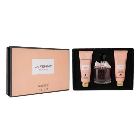 RIIFFS La Femme Bloom Giftset 3 pcs - 100 ml EDP + Bodylotion 100 ml + Showergel 100 ml